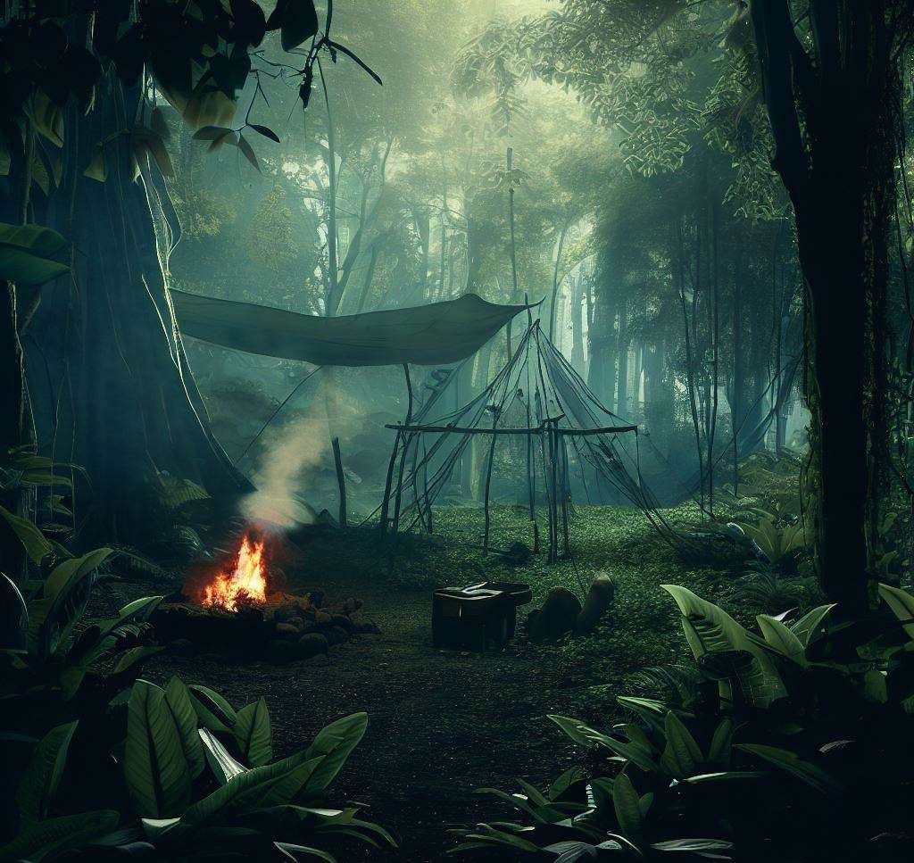 Как сделать огонь и укрытие в джунглях